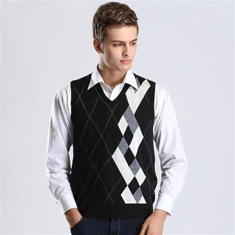 designer sleeveless knitwear for men.